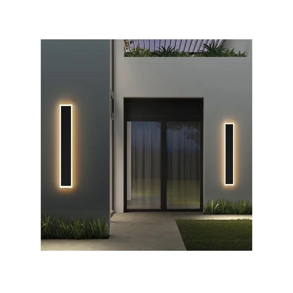 Coinmit 39.4in‎ Outdoor LED Wall Sconce IP65 Black 36W 3000K Warm Porch Light